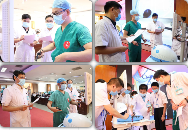腔鏡下傳遞豆子、剝葡萄、剪圓圈、縫合打結(jié) ——駐馬店市中心醫(yī)院舉辦2020年腔鏡基本操作技能競賽