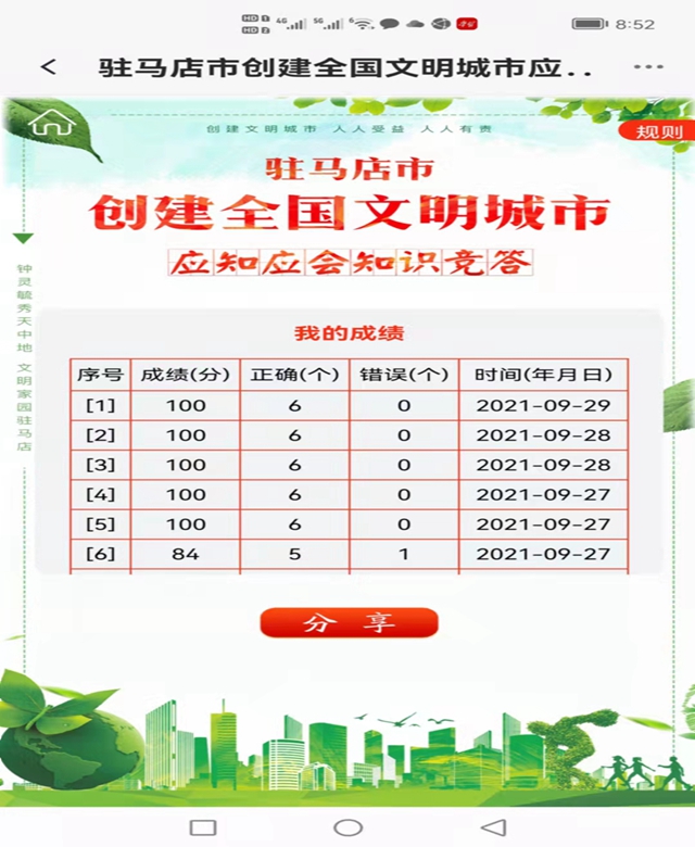 駐馬店市財政局開展“創(chuàng)建全國文明城市應知應會知識競答”線上主題活動