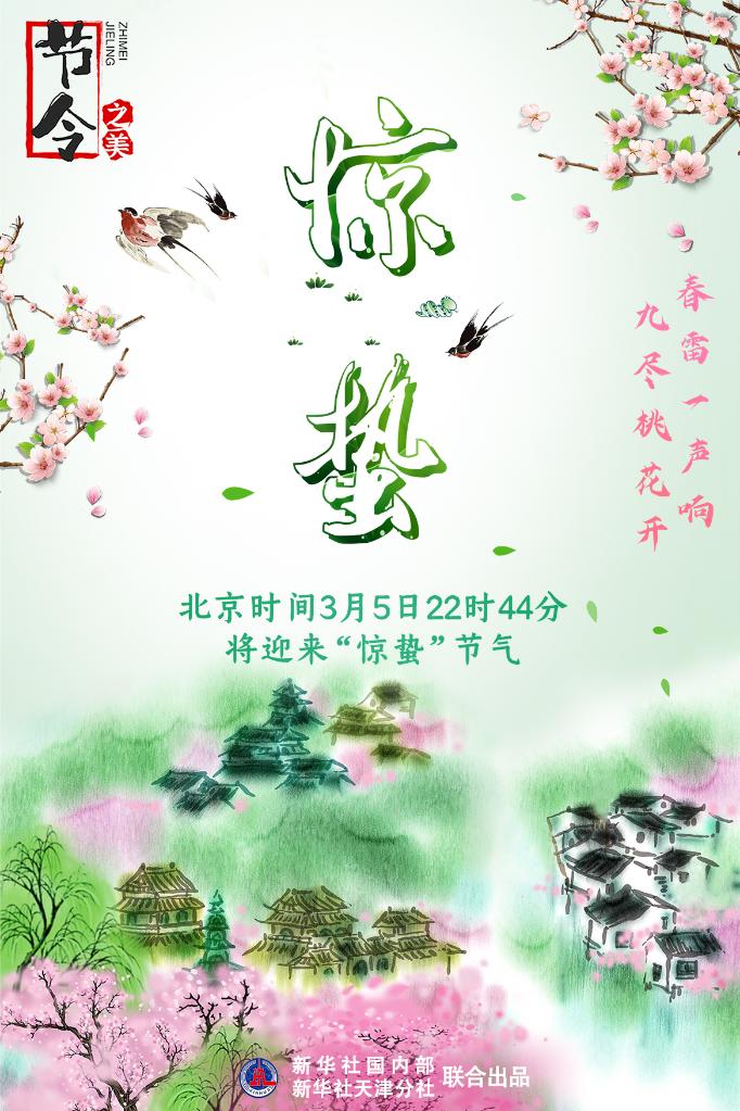 3月5日22時(shí)44分“驚蟄”：春雷一聲響，九盡桃花開(kāi)