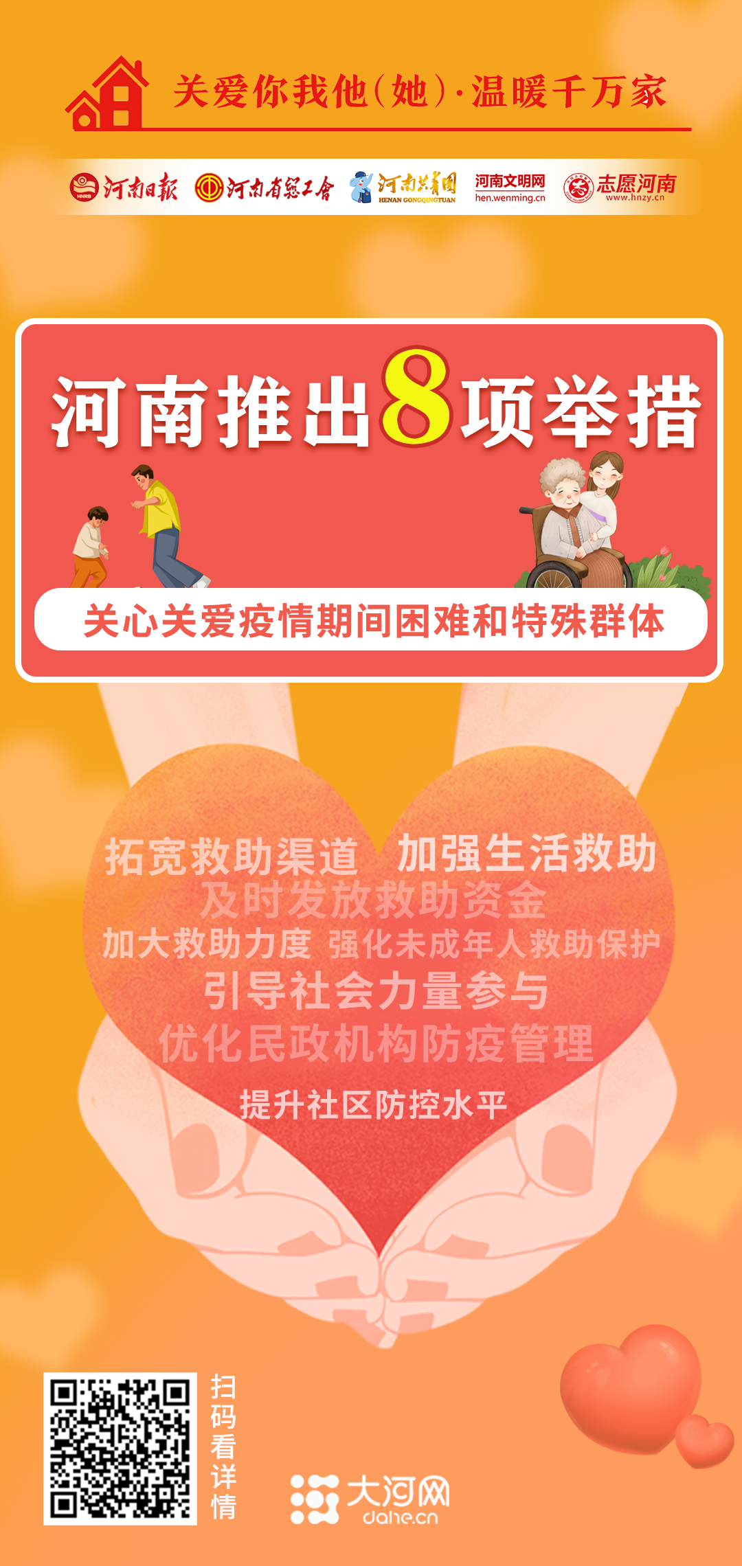 關(guān)愛你我他（她）·溫暖千萬家丨河南推出8項(xiàng)舉措 關(guān)心關(guān)愛疫情期間困難和特殊群體