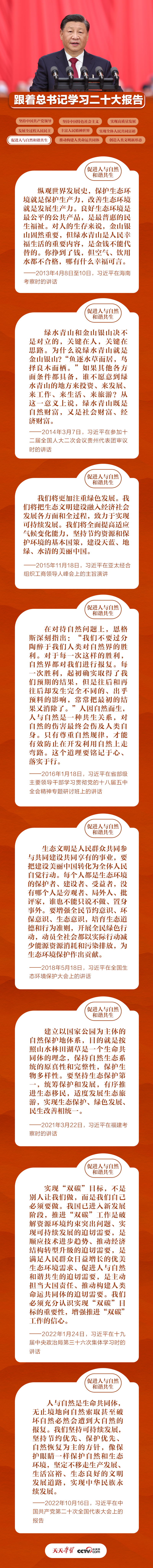 跟著總書記學(xué)習(xí)二十大報告丨促進(jìn)人與自然和諧共生