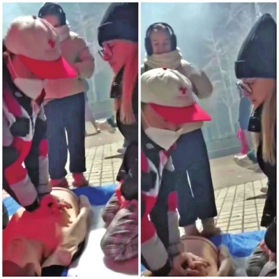  “急救地攤”開張！他們用特殊方式迎新春