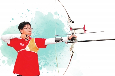 射箭場上兄弟對彎弓 賽場邊把臂言歡