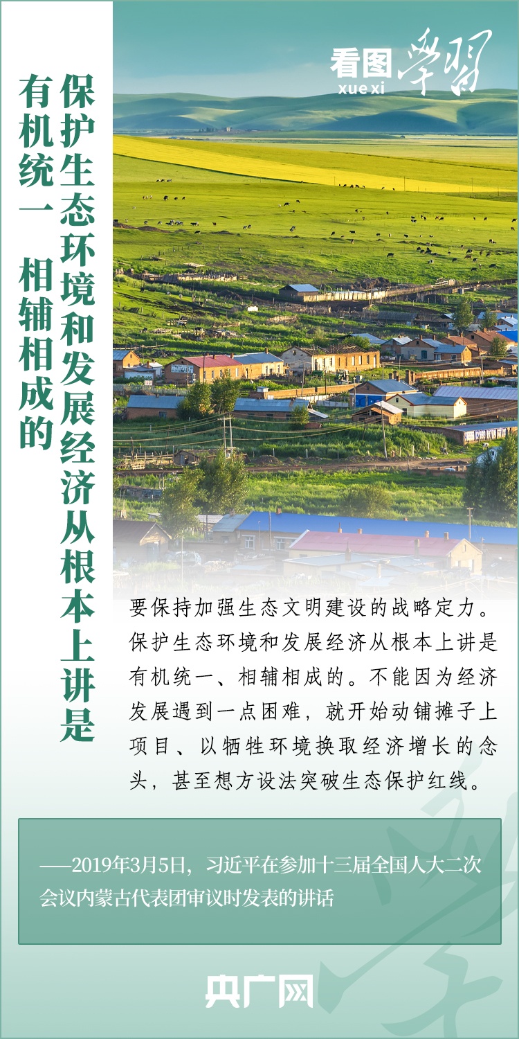 看圖學習 | 把生態(tài)效益更好轉化為經(jīng)濟效益、社會效益