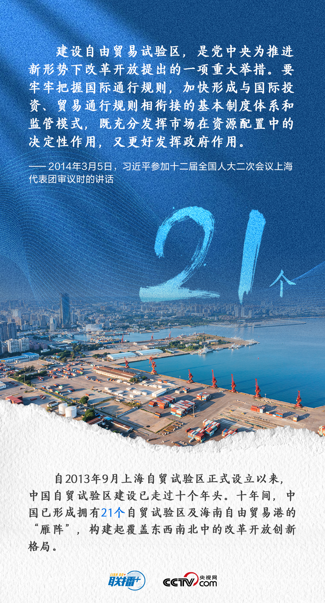 聯(lián)播+ | 自貿(mào)區(qū)十周年，這份成績單分外亮眼！