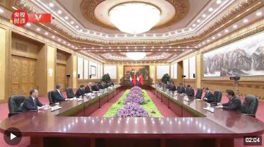 獨家視頻丨習近平會見柬埔寨首相洪瑪奈