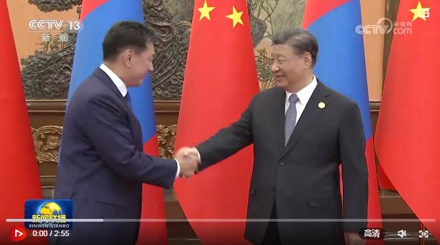 習近平會見蒙古國總統(tǒng)