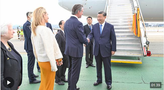 時政新聞眼丨時隔六年再訪美國，習(xí)近平抵達(dá)舊金山