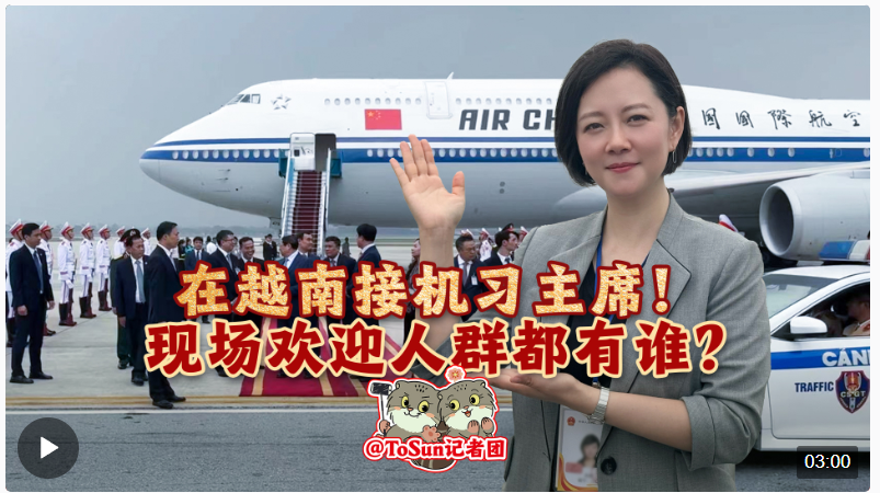 時(shí)政Vlog丨在越南接機(jī)習(xí)主席！現(xiàn)場(chǎng)歡迎人群都有誰？