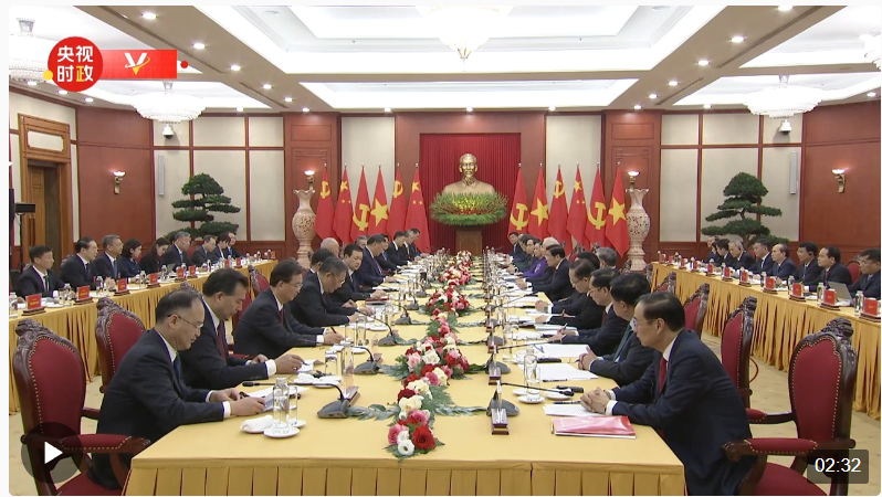 獨(dú)家視頻丨習(xí)近平：在深化中越全面戰(zhàn)略合作伙伴關(guān)系基礎(chǔ)上 攜手構(gòu)建具有戰(zhàn)略意義的中越命運(yùn)共同體