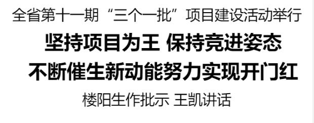 全省第十一期“三個一批”項目建設(shè)活動舉行