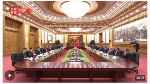 獨家視頻丨習(xí)近平同馬爾代夫總統(tǒng)穆伊茲會談