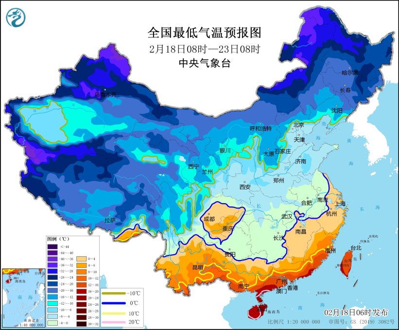 中央氣象臺發(fā)布寒潮橙色預(yù)警，平均氣溫普遍下降8～12℃