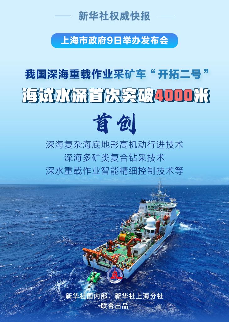 在4102.8米海底挖&ldquo;寶&rdquo;！我國深海采礦車迎來新突破