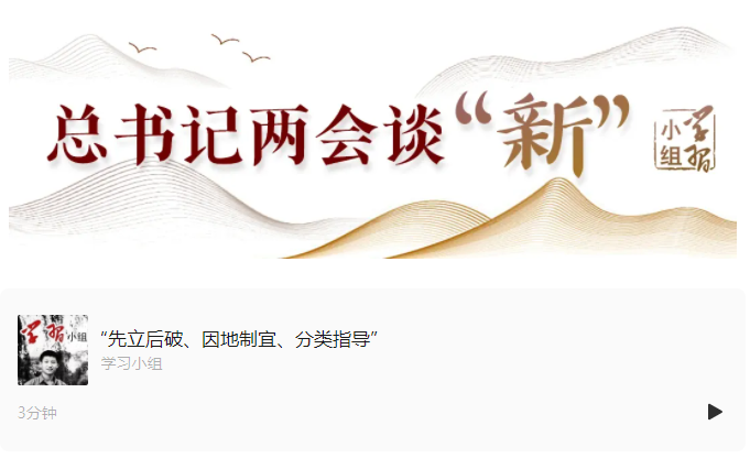 “先立后破、因地制宜、分類指導”｜總書記兩會談“新”②