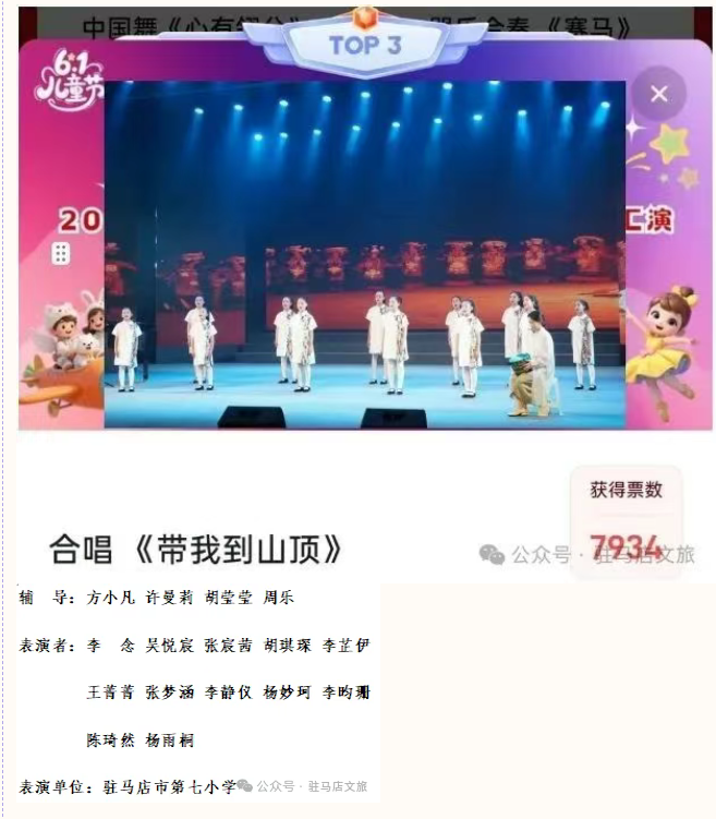 【名單公布】2025年駐馬店市慶“六·一”少兒文藝匯演網(wǎng)絡最受歡迎節(jié)目與主持人評選結(jié)果出爐