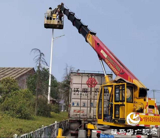 驛城區(qū)蟻蜂鎮(zhèn)：維修路燈暖民心 照亮群眾出行路