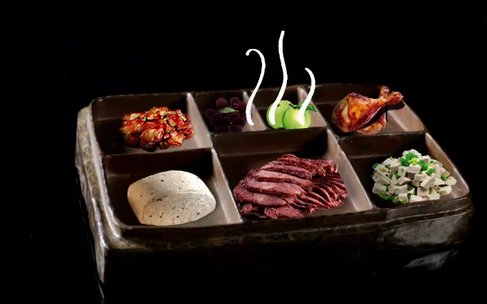 文博日歷丨1800多年前，人們就用上七格餐盤啦？