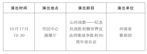 河南省歌劇團 2025年“中原文化大舞臺” 駐馬店演出預告