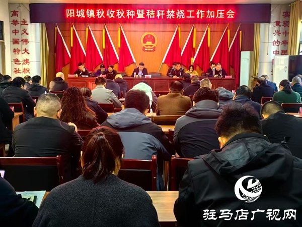 平輿縣陽(yáng)城鎮(zhèn)召開(kāi)秋收秋種暨秸稈禁燒工作加壓會(huì)