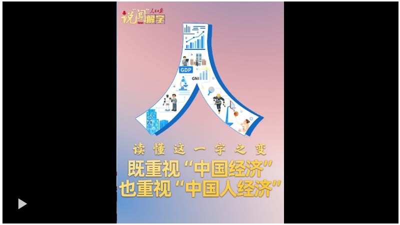 說“聞”解字·既重視“中國經(jīng)濟(jì)”也重視“中國人經(jīng)濟(jì)”，讀懂這一字之變