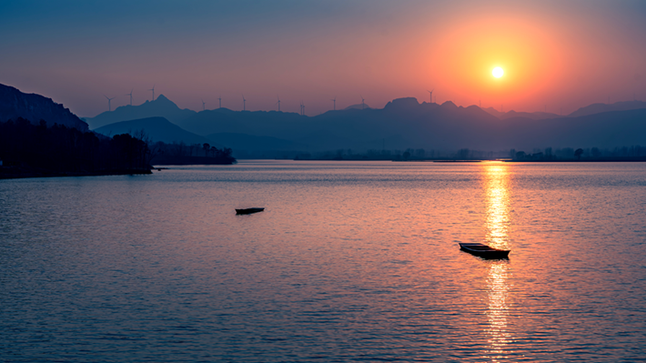 縣區(qū)動態(tài)|湖鏡映霞彩 落日醉余暉