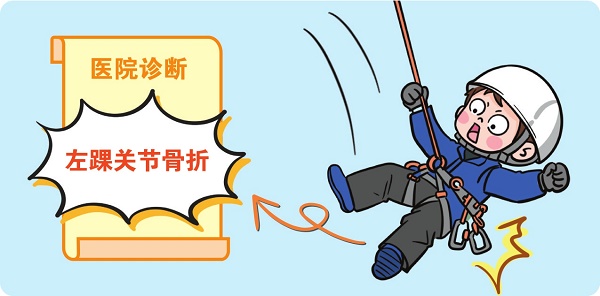 參加戶外攀巖速降時(shí)受傷